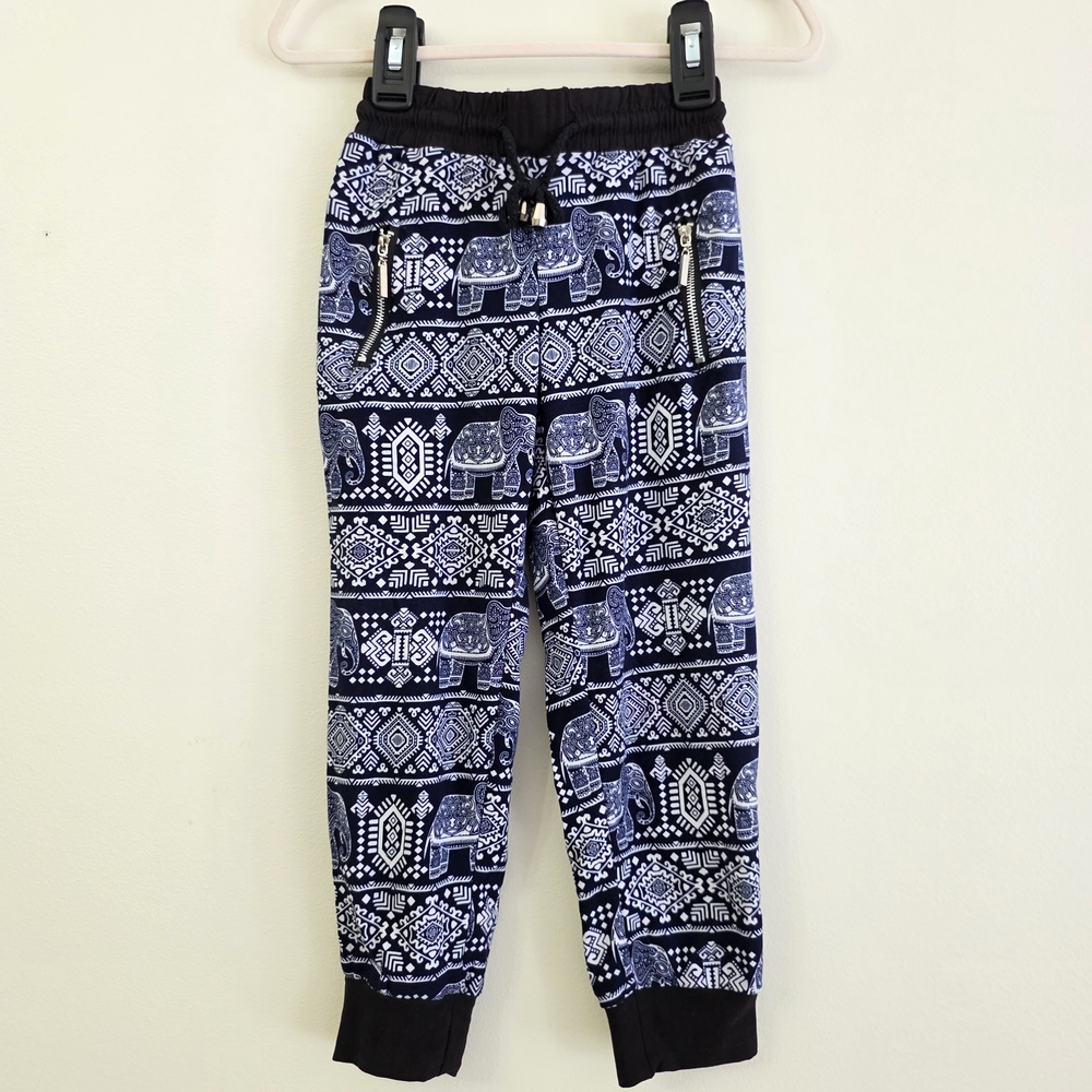 Ingear Navy & White Elephant Print Joggers